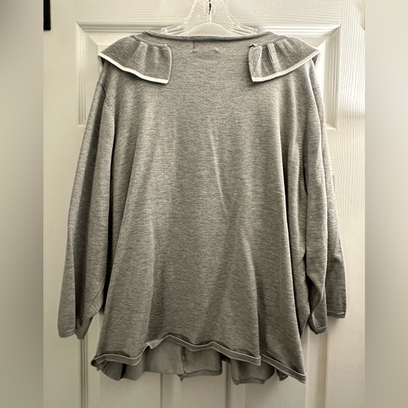 Carmen Marc Valvo Plus Size Ruffle Blouse Nordstrom - Picture 2 of 4